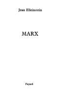 Copertina  Marx : [Sa vie, son oevre]