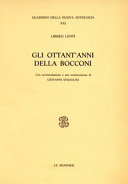 Copertina  Gli ottant'anni della Bocconi