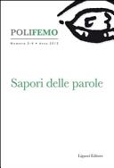 Copertina  Sapori delle parole