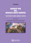Copertina  Diritto del mercato unico eruopeo e dello spazio di libertà, sicurezza e giustizia