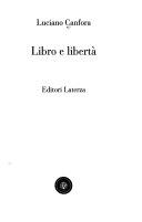 Copertina  Libro e libertà