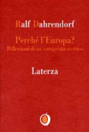 Copertina  Perchè l'Europa? : Riflessioni di un europeista scettico