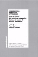 Copertina  Risorgimento, marxismo, keynesismo : Studi di storia del pensiero economico italiano in onore di Aurelio Macchioro