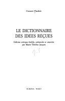 Copertina  Le dictionnaire des idées reçues