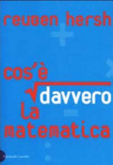 Copertina  Cos'è davvero la matematica