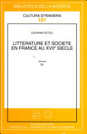 Copertina  Littérature et société en France au XVIIe siècle