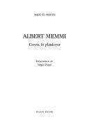 Copertina  Albert Memmi : L'aveau, le plaidoyer