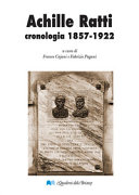 Copertina  Achille Ratti : Cronologia : 1857-1922