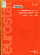 Copertina  L'activité internationale des institutions de crédit de la Communauté européenne