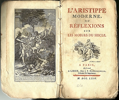 Copertina  L'Aristippe moderne, ou Réflexions sur les moeurs di siecle